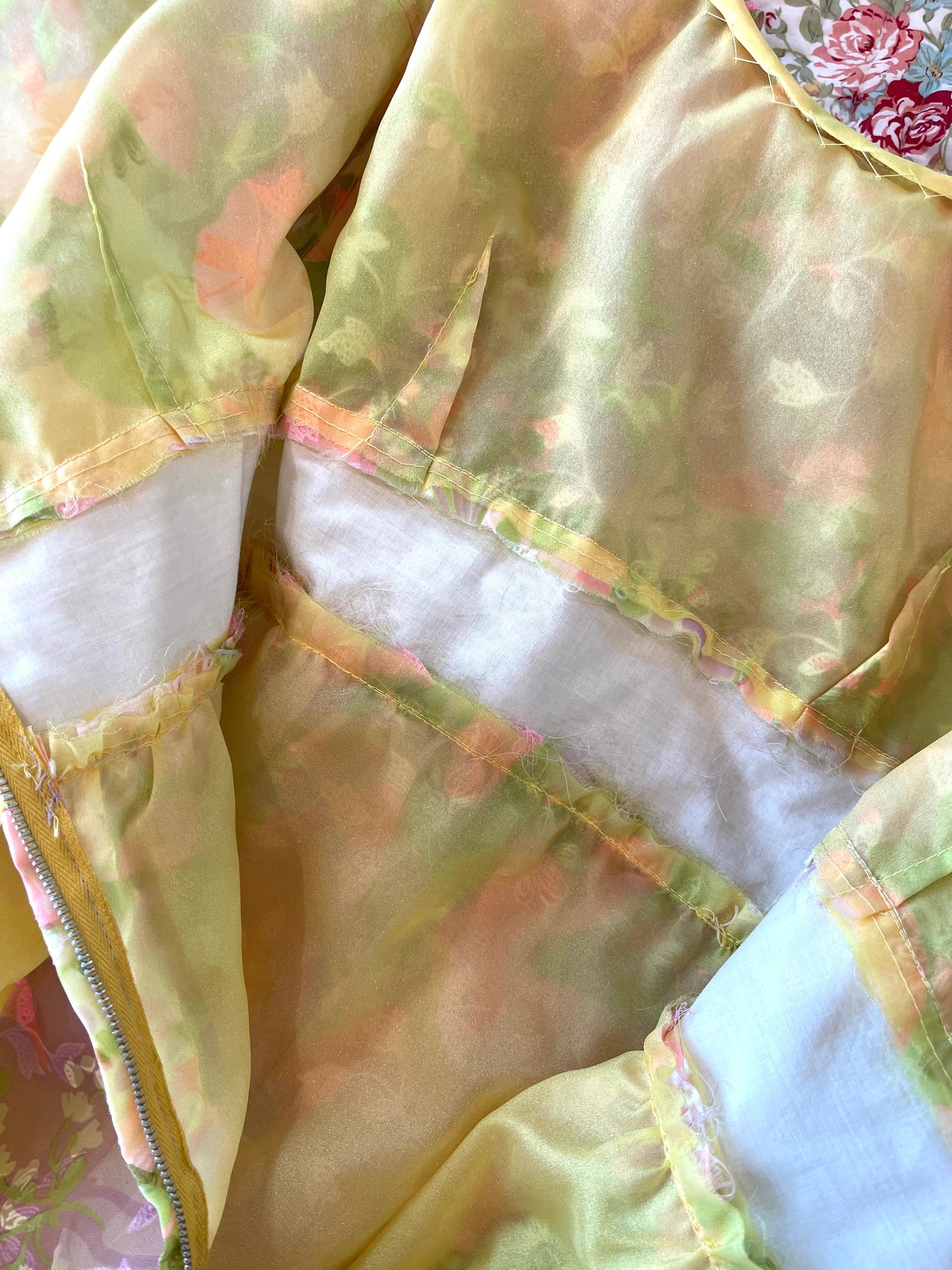 70s floral burnout velvet maxi dress