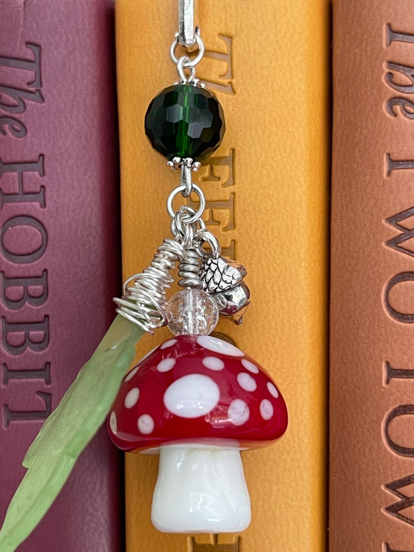 Woodland mushroom metal bookmark