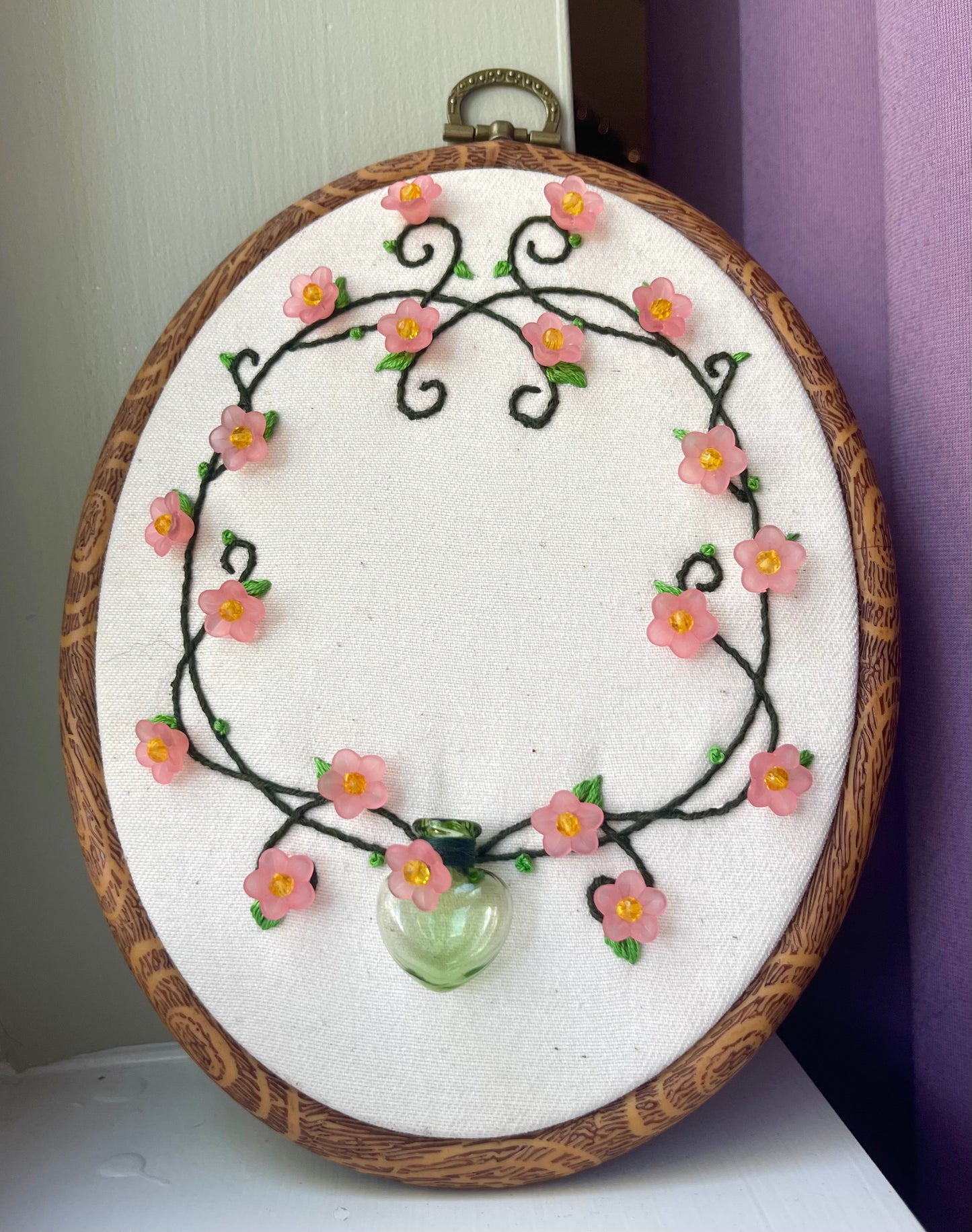Pink Flower Whisker Keeper