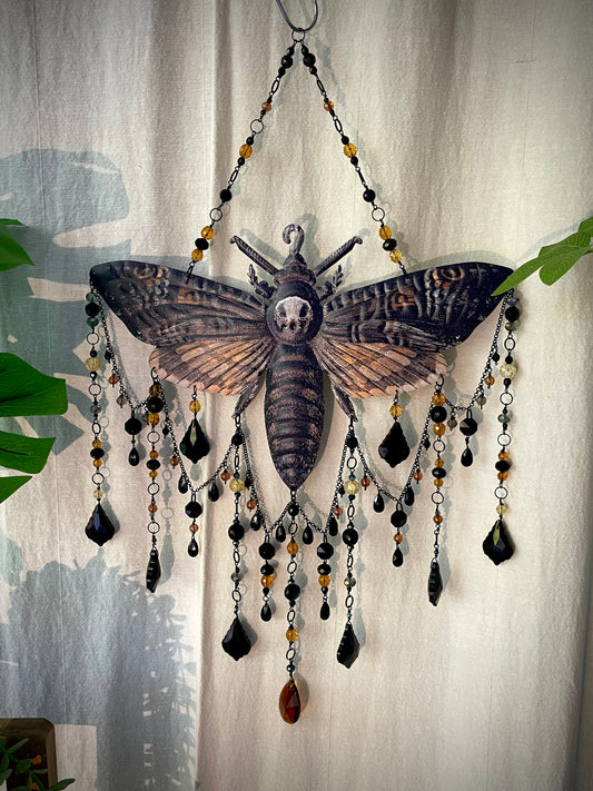 Deaths head Moth Crystal wall hanging