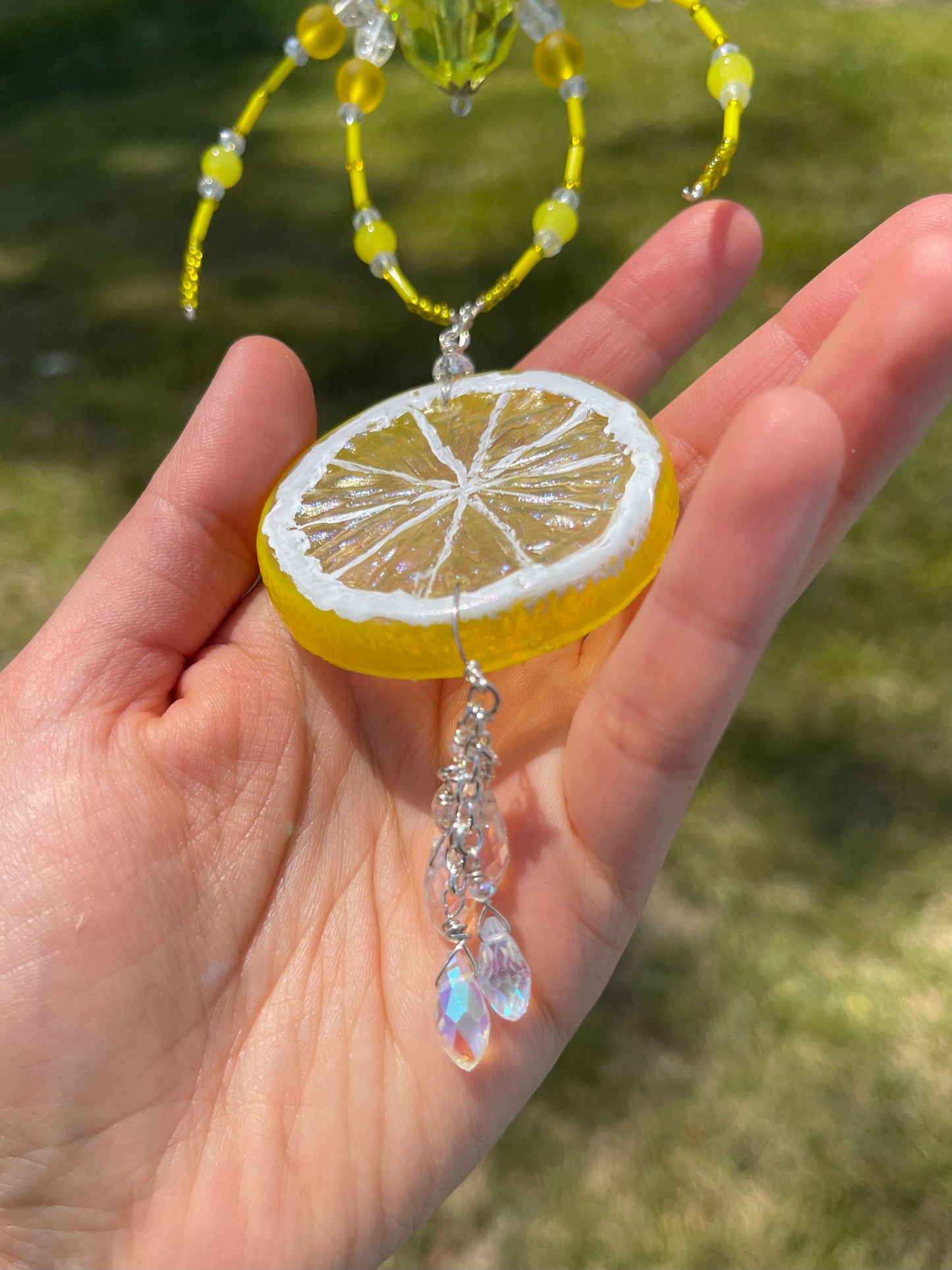 Juicy lemon drop Spider Suncatcher