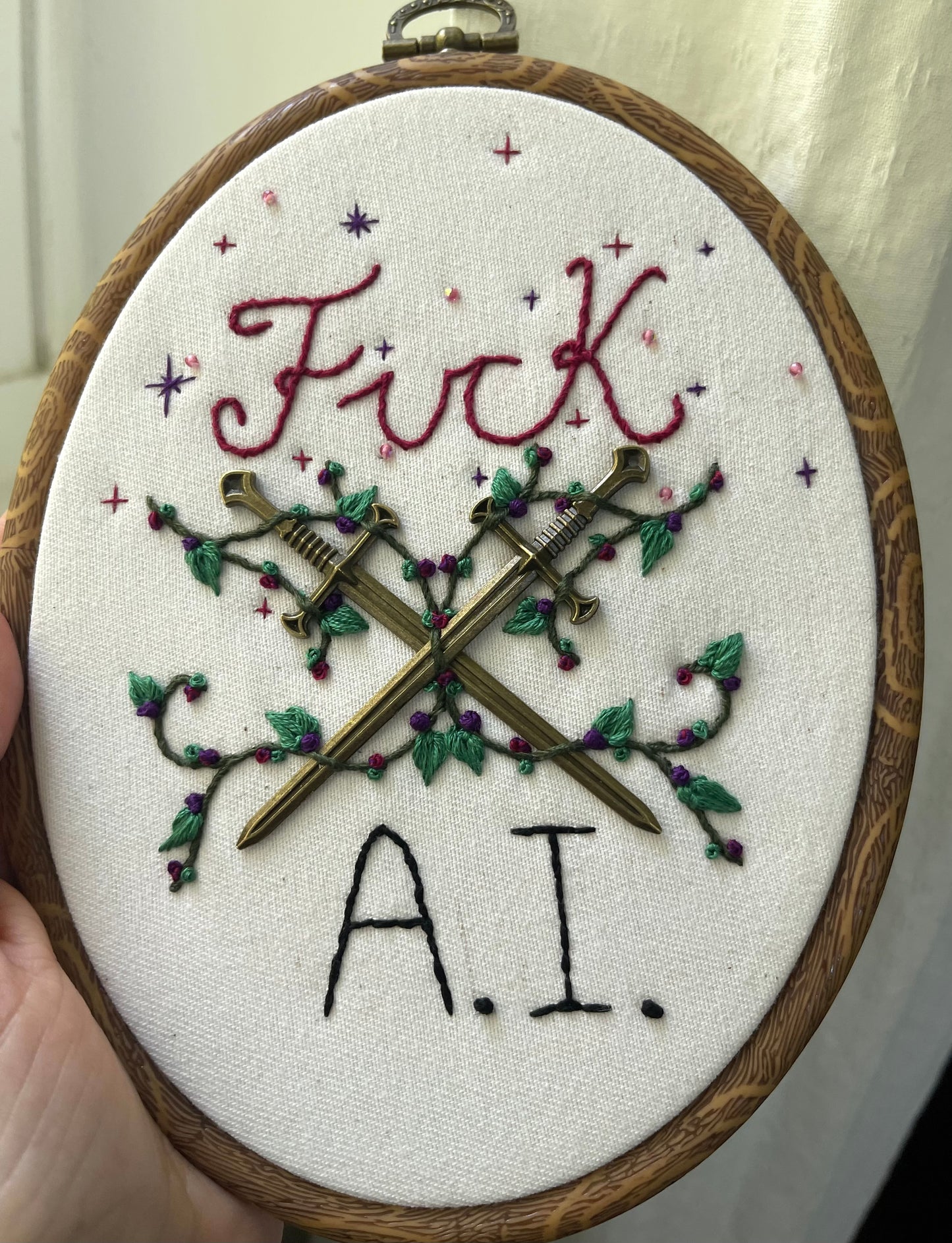 F*ck A.I. handmade wall art