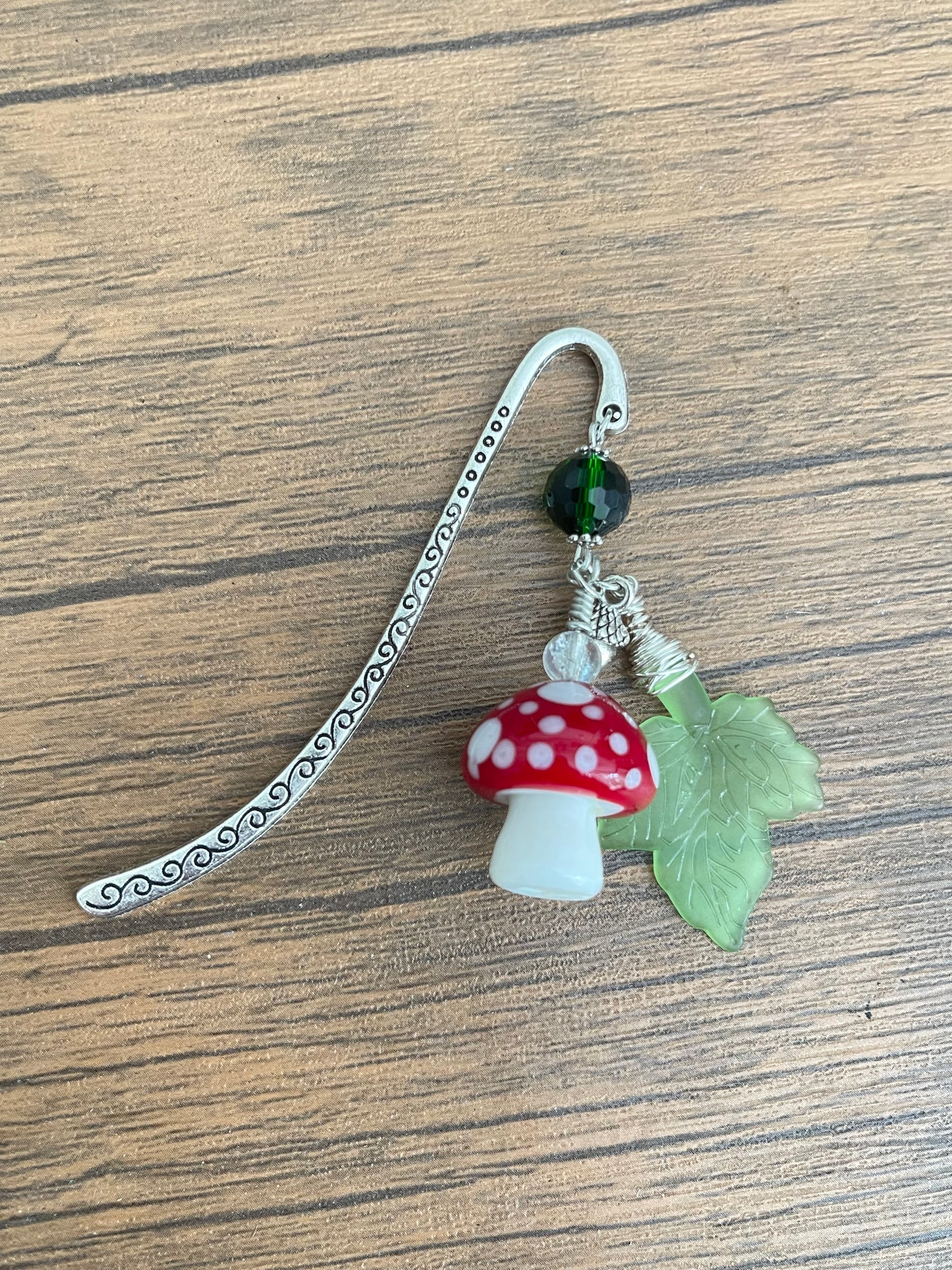 Woodland mushroom metal bookmark