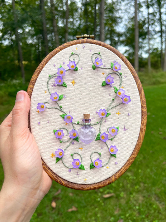 Lavender Heart Bellflower Whisker Keeper 💜