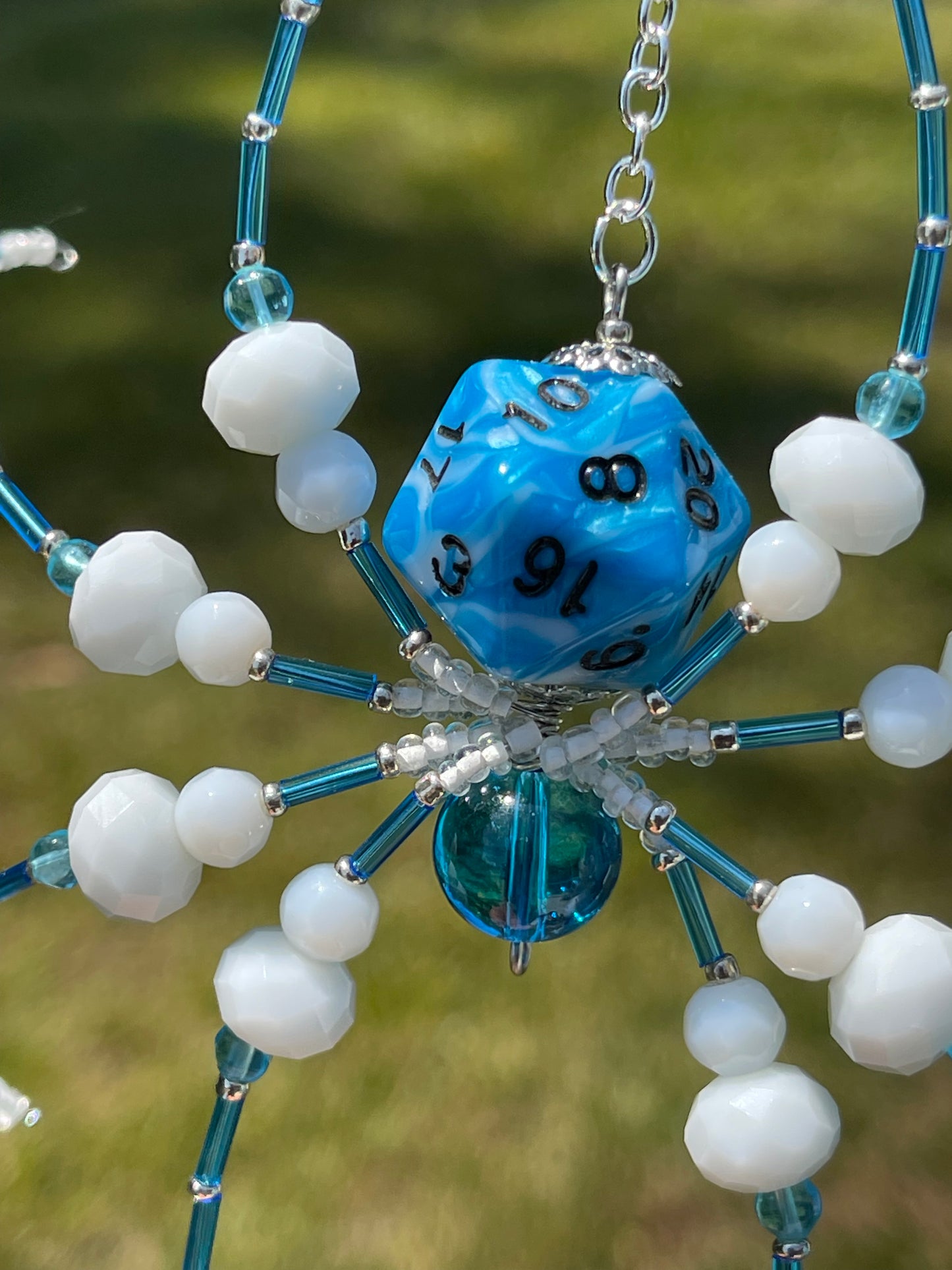 Crystal glacier D20 Spider Suncatcher