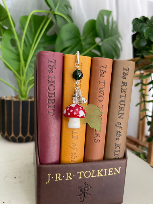 Woodland mushroom metal bookmark