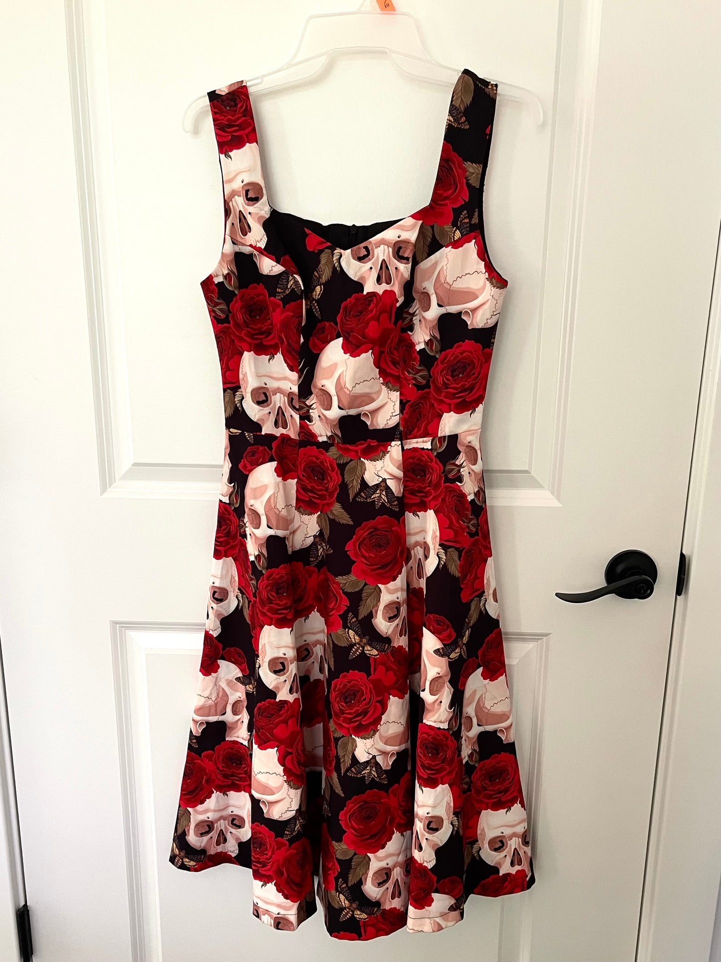 Deaths Head Moth, Roses, and Skulls dress