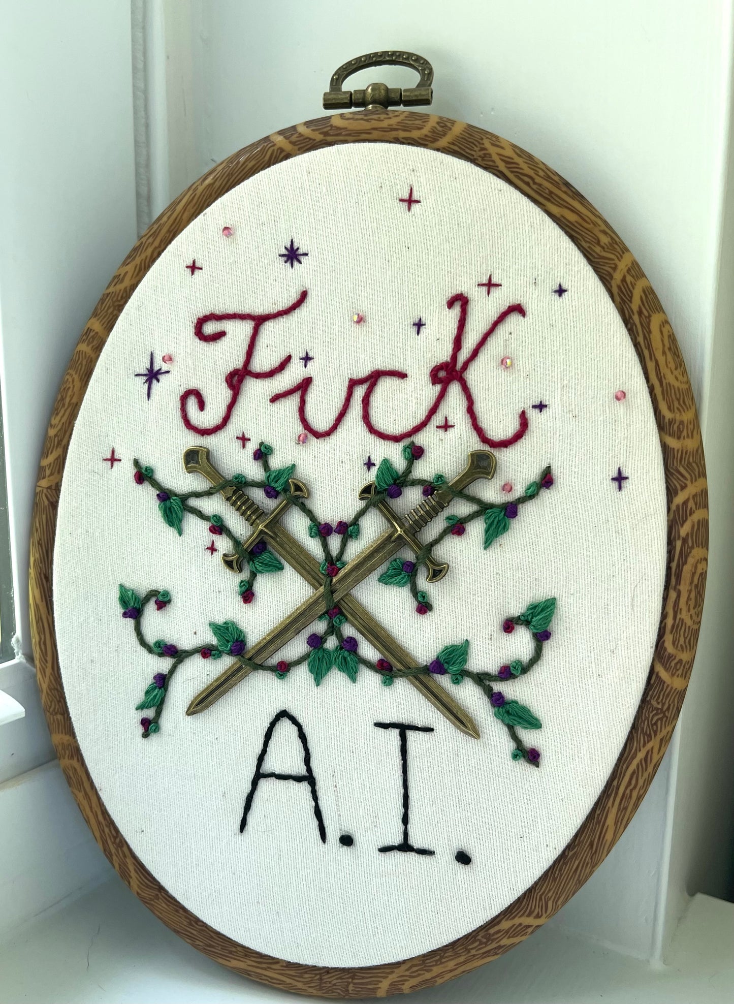 F*ck A.I. handmade wall art