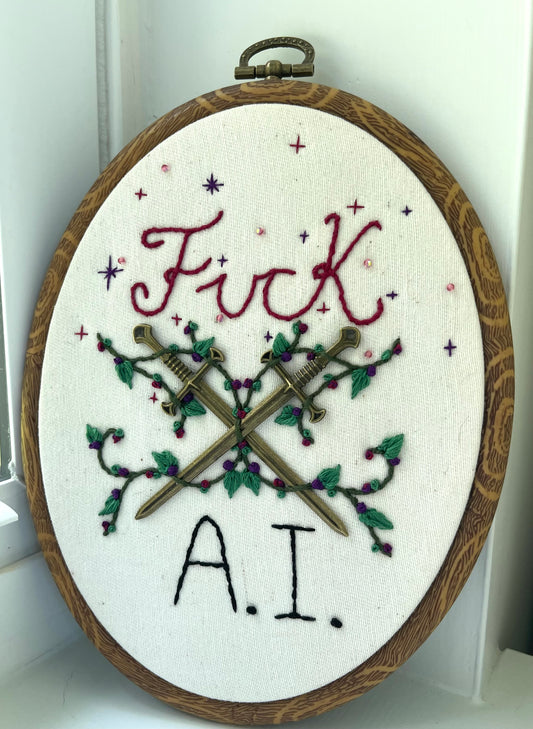 F*ck A.I. handmade wall art