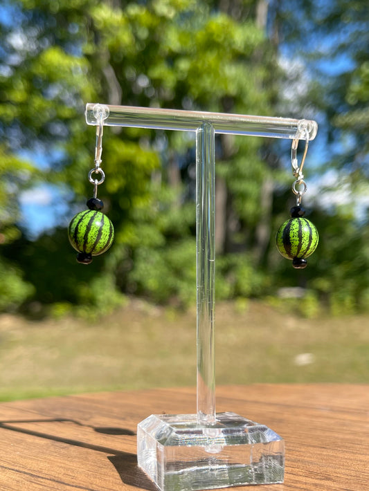 Teeny watermelon earrings