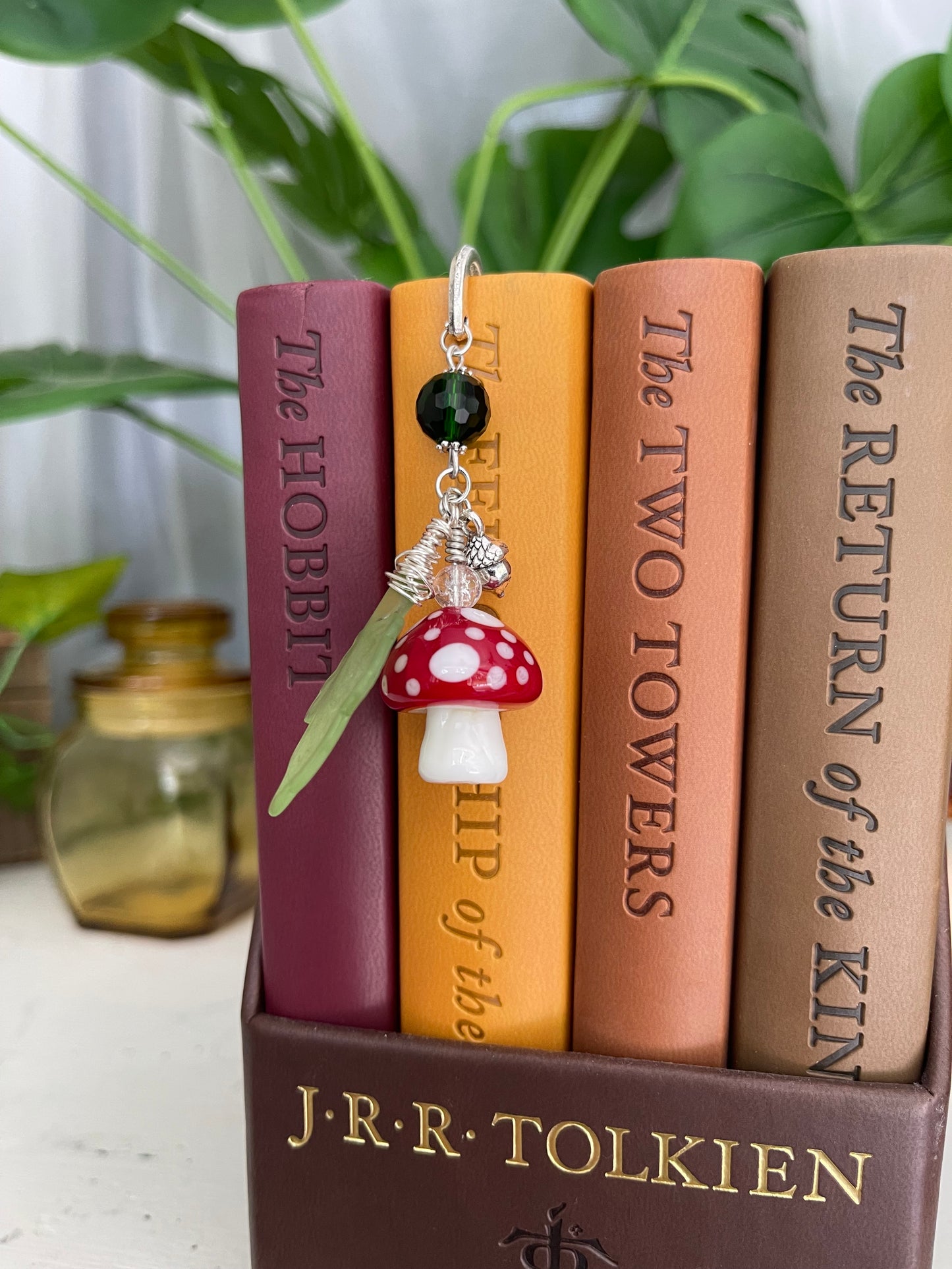 Woodland mushroom metal bookmark