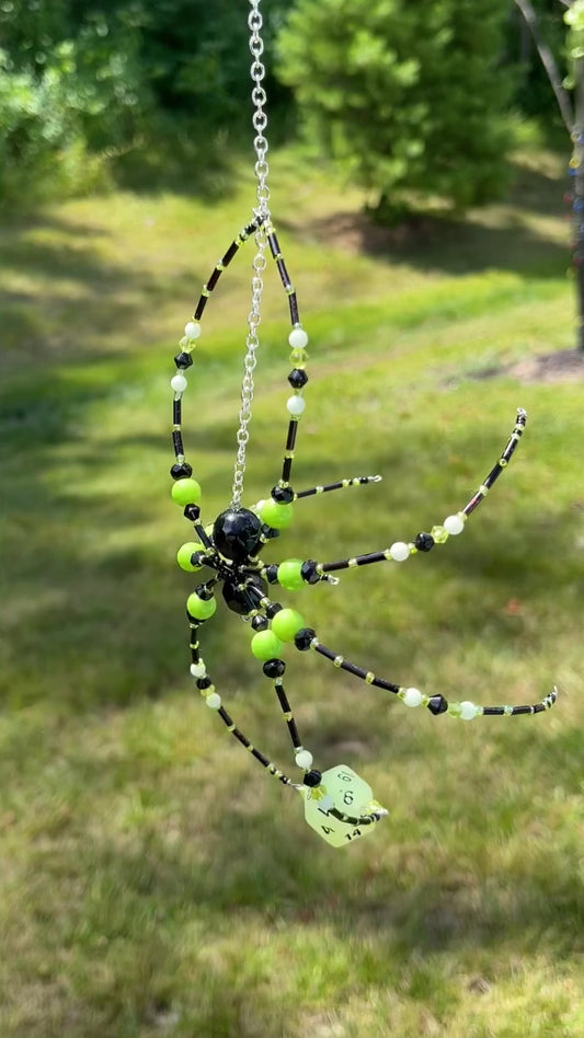 Glow in the dark Dark d20 spider